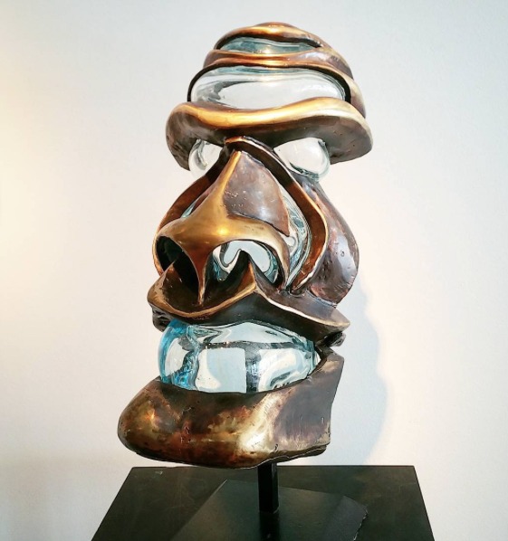Miles Van Rensselaer Glass and bronze art at Habatat Galleries Florida