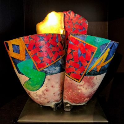 Painted ceramic art by Bennet Bean