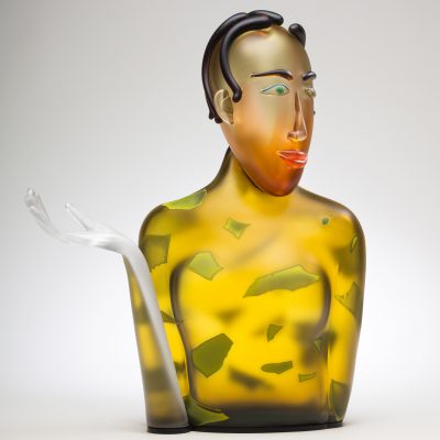 Glass figurative glass sculpture by Dan Dailey