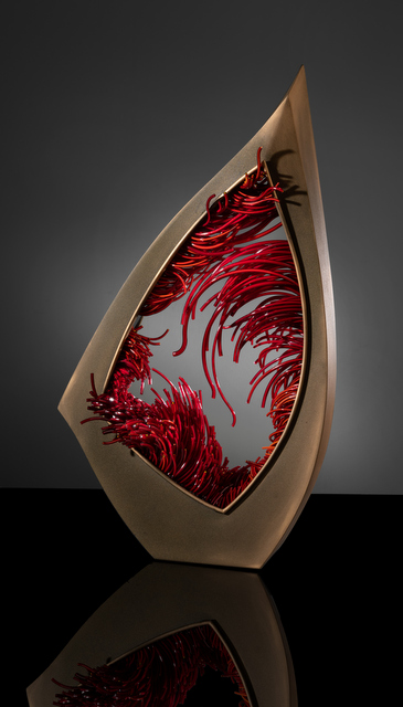 Shayna Leib glass and steel sculpture