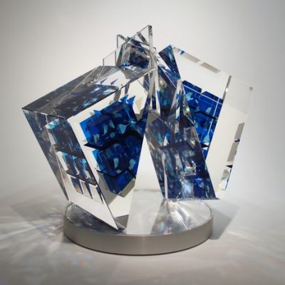 Bluebirds glass sculpture by Toland Sand