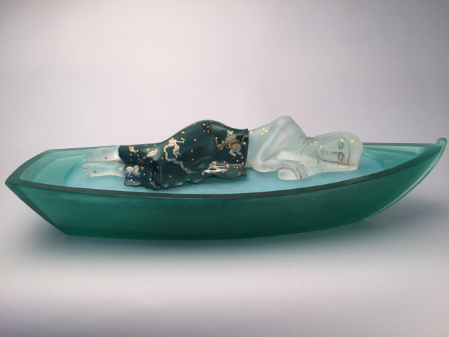 Robin Grebe glass art available at Habatat Galleries, FL