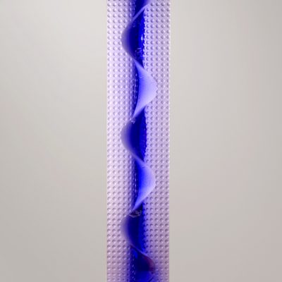 Vertical purple cast glass by Vladimira Klumpar