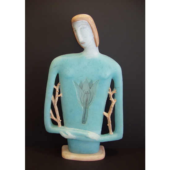 Robin Grebe glass art available at Habatat Galleries, FL