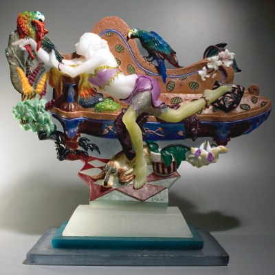 Cast glass sculpture by Wendy Saxon-Brown