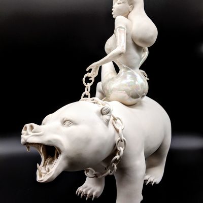 Biata Roytburd Jessica Rabbit and Bear ceramic art