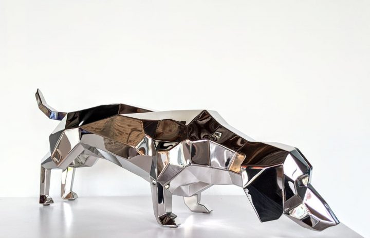 Andrei Kazantsev stainless steel sculpture