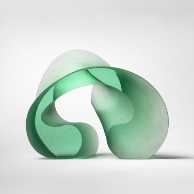 Cast glass sculpture by Karin Morch