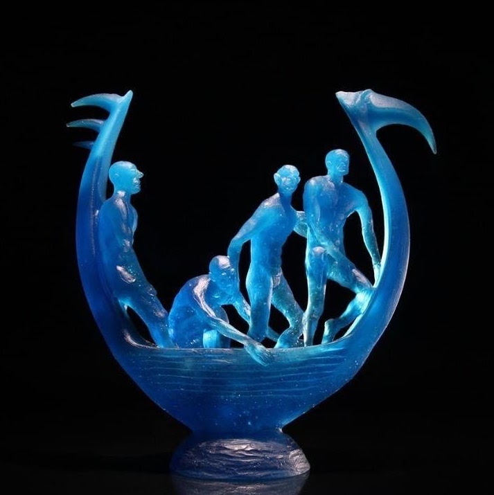 Cast glass sculpture by Stephen Pon