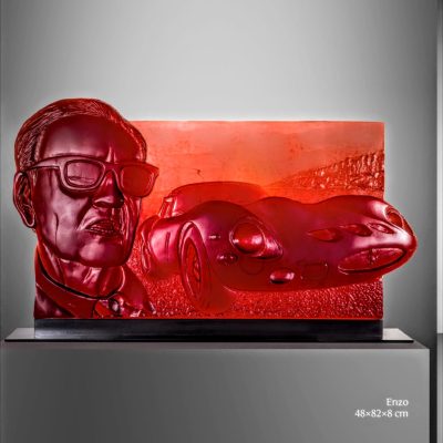 Jaroslav Prosek glass art of Enzo Ferrari
